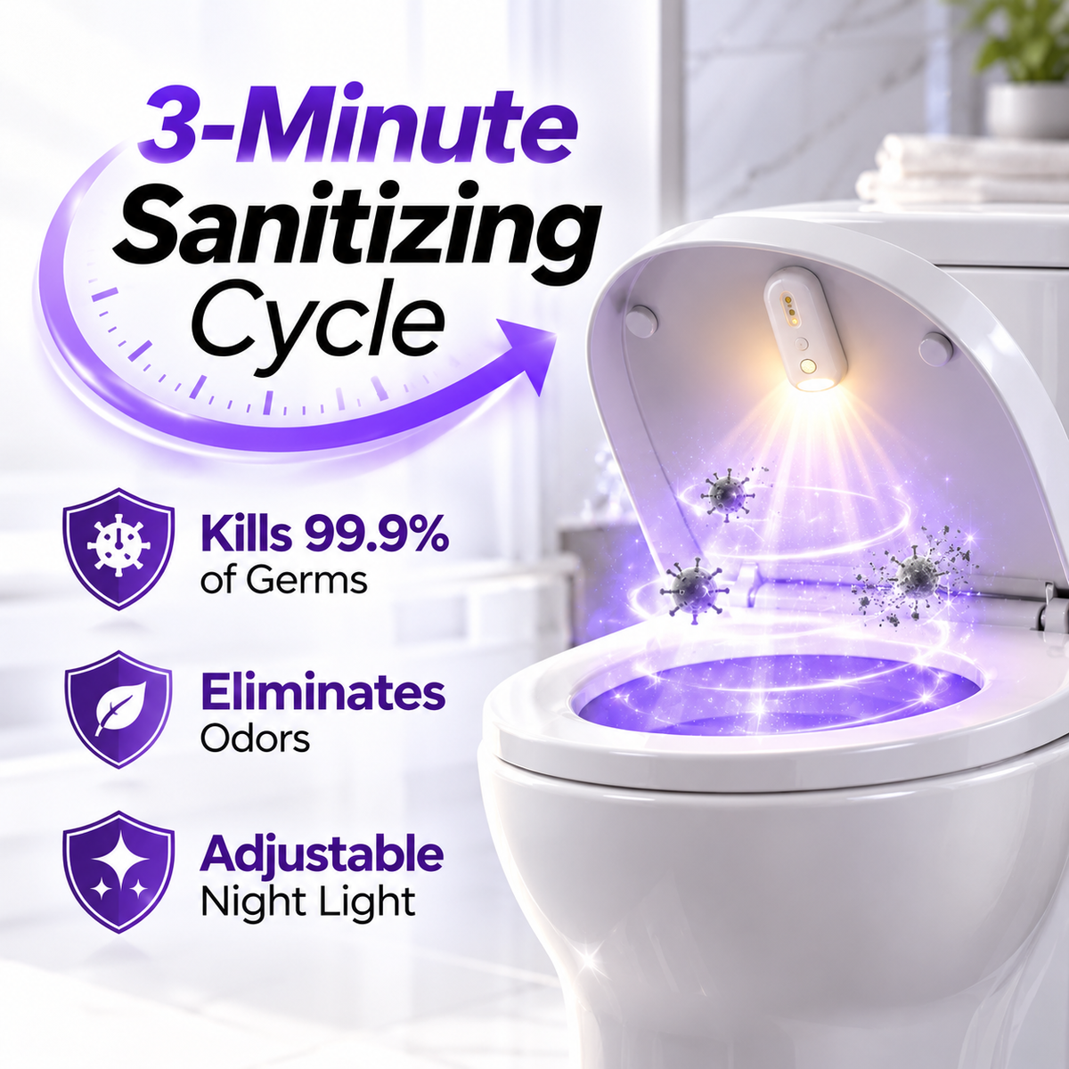 UV Toilet Sanitizer & Night Light