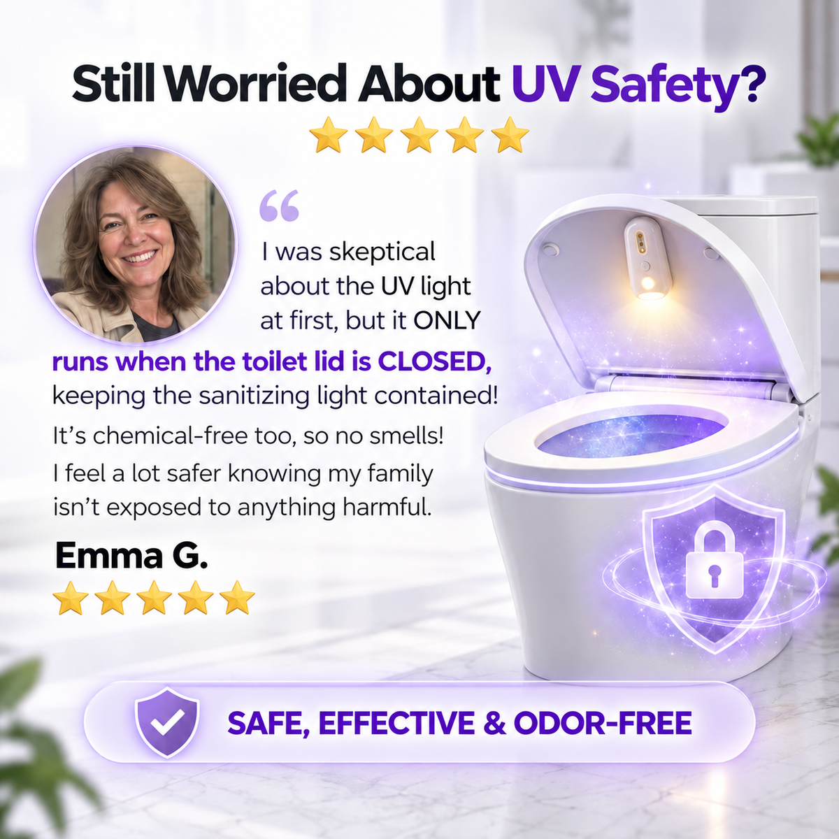 UV Toilet Sanitizer & Night Light
