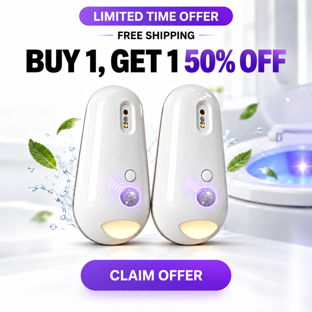 UV Toilet Sanitizer & Night Light