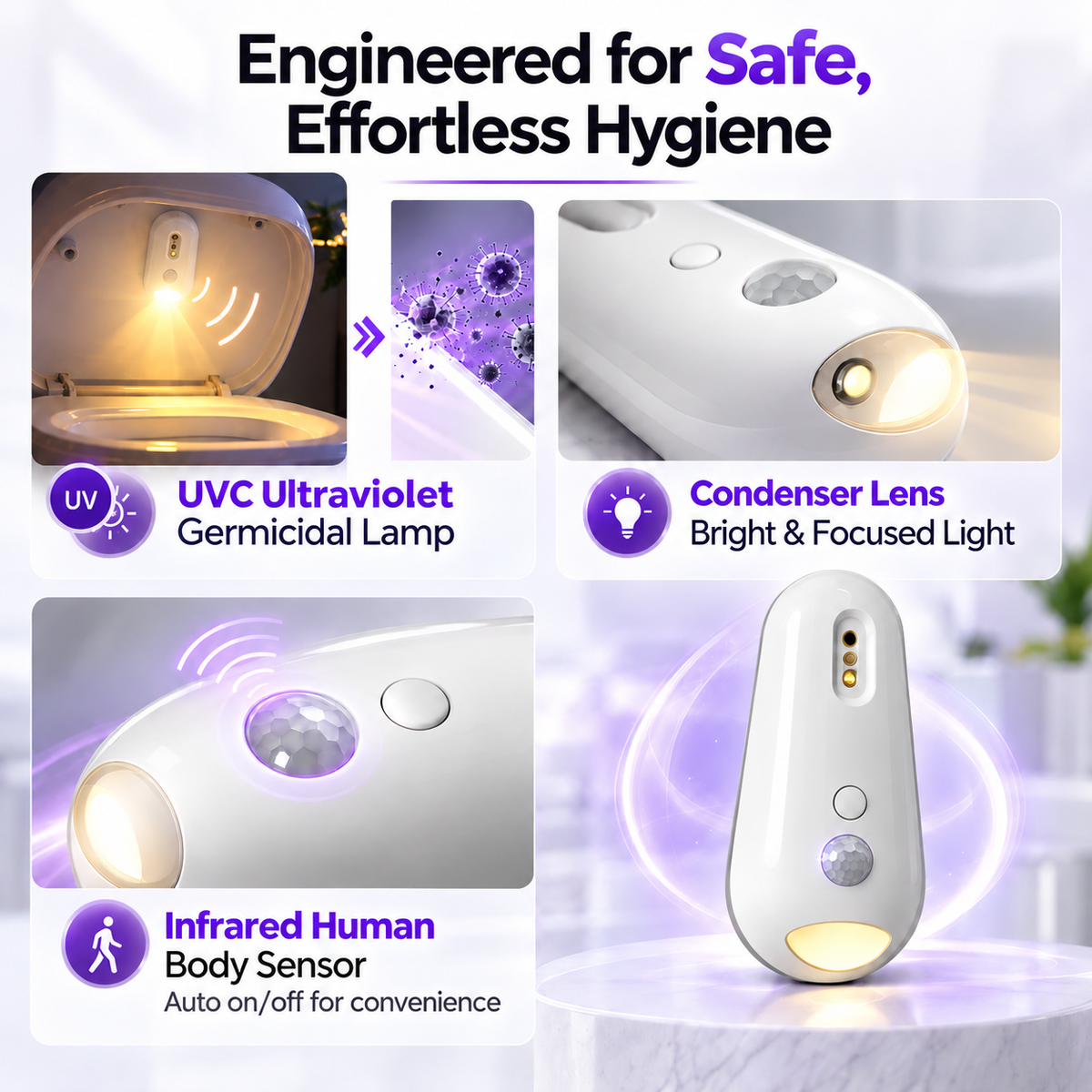 UV Toilet Sanitizer & Night Light